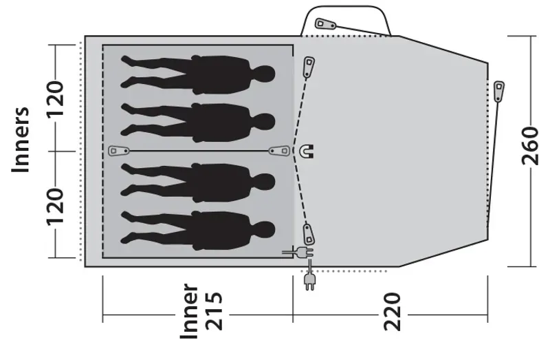Outwell Blackwood 4 Tent - DEMO MODEL-1