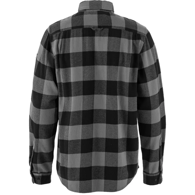 Fjallraven Mens Ovik Heavy Flannel Shirt - Black-Grey-1