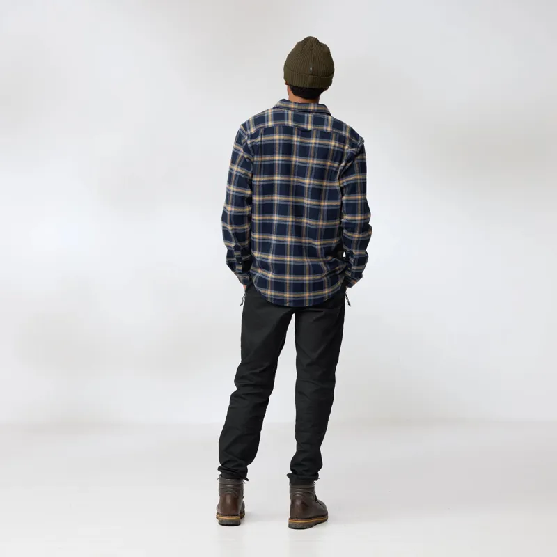 Fjallraven Mens Ovik Heavy Flannel Shirt - Light Fossil Deep Red-4