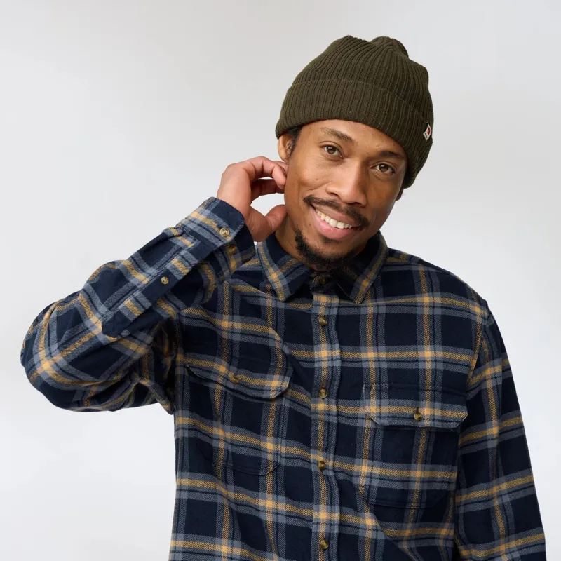 Fjallraven Mens Ovik Heavy Flannel Shirt - Black-Grey-7