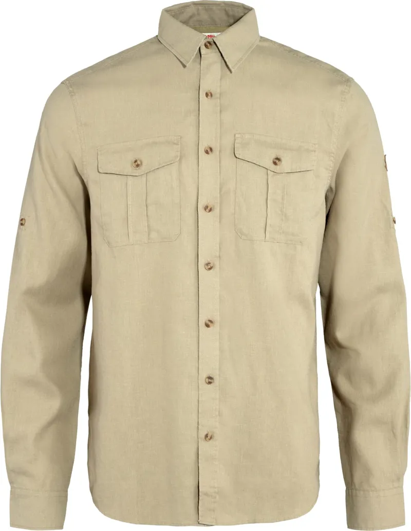 Fjallraven Mens Ovik Travel LS Shirt - Sand Stone