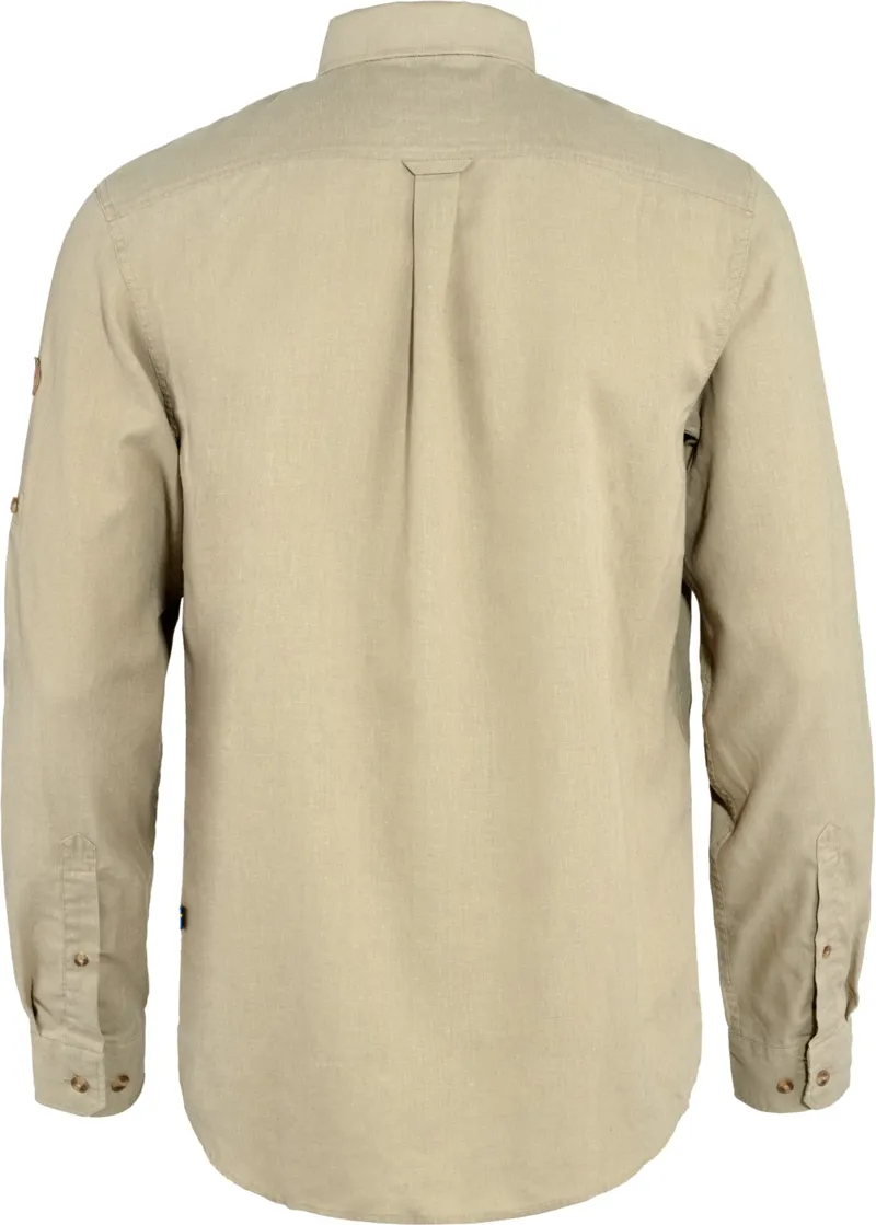 Fjallraven Mens Ovik Travel LS Shirt - Sand Stone-1
