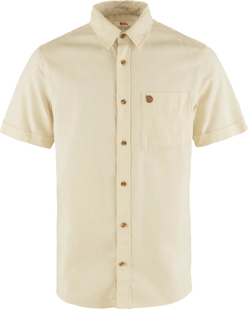 Fjallraven Mens Ovik Travel SS Shirt - Chalk White