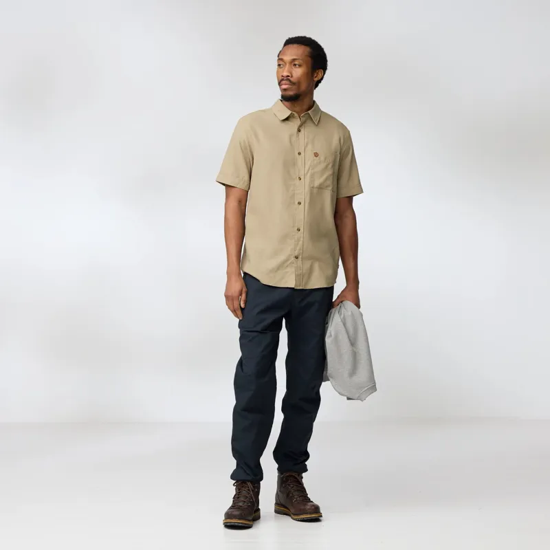 Fjallraven Mens Ovik Travel SS Shirt - Chalk White-3