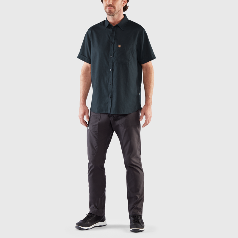 Fjallraven Mens Ovik Travel SS Shirt - Green-2