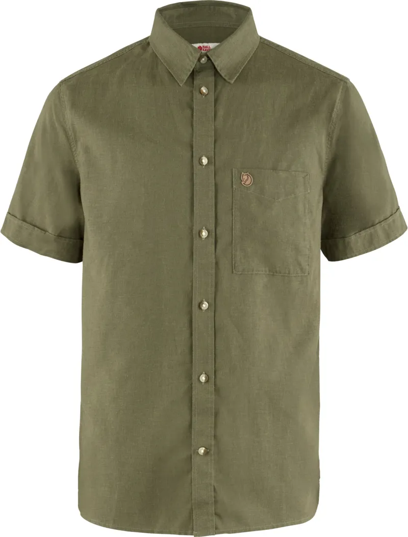 Fjallraven Mens Ovik Travel SS Shirt - Green