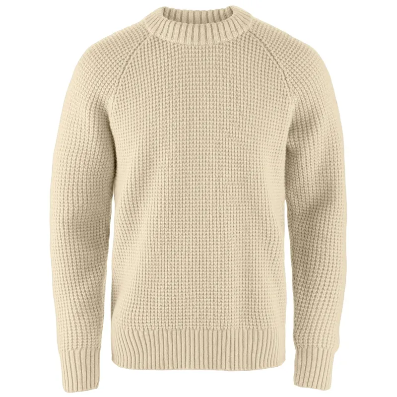 Fjallraven Mens Ovik Waffle Knit - Light Beige