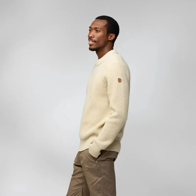 Fjallraven Mens Ovik Waffle Knit - Light Beige-3