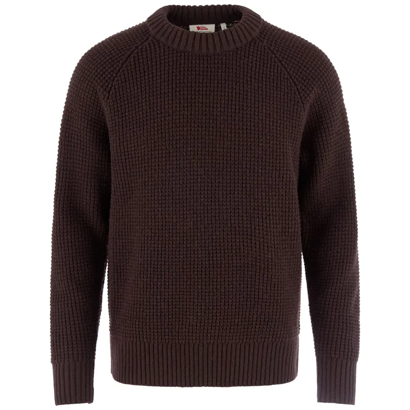 Fjallraven Mens Ovik Waffle Knit - Black Oak
