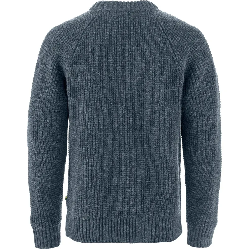 Fjallraven Mens Ovik Waffle Knit - Navy-1