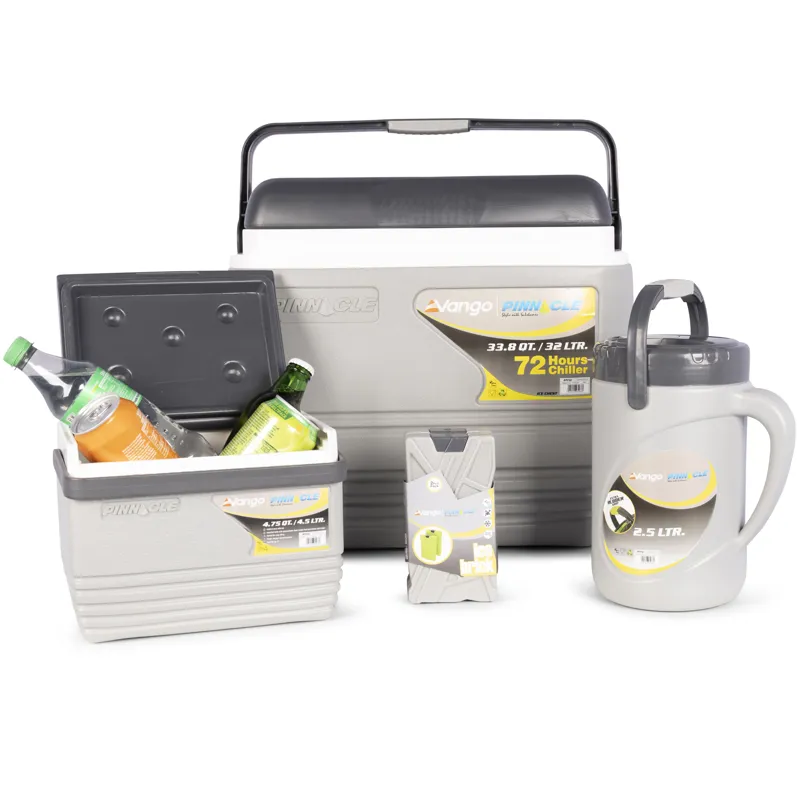 Vango Pinnacle 32L-72Hr 5 Piece Set Cool Box - Grey