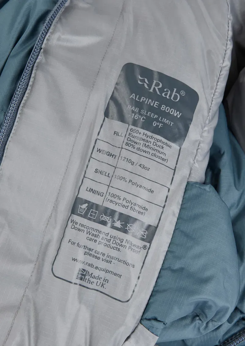 Rab Womens Alpine 800 Sleeping Bag - Regular-5