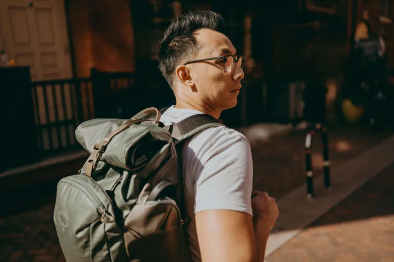 Osprey Transporter Roll Top Rucksack - Raven Black-6