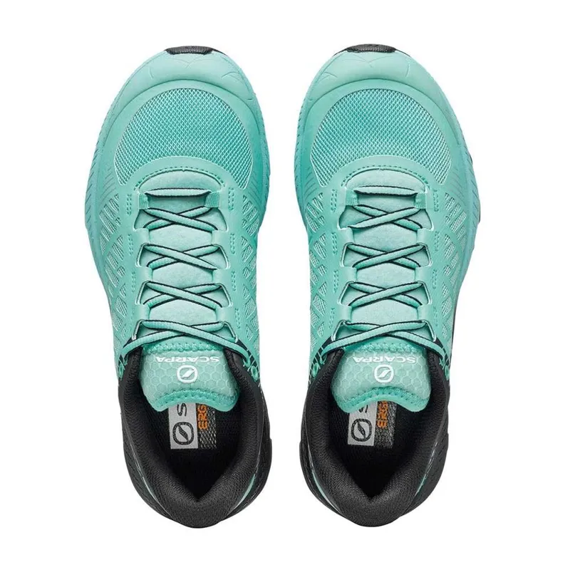 Scarpa Womens Spin Ultra Running Shoes - Aruba Blue-Black-2