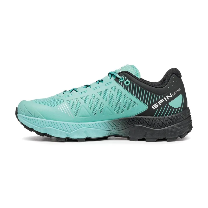 Scarpa Womens Spin Ultra Running Shoes - Aruba Blue-Black-4