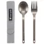 Snow Peak Titanium Fork and Spoon Set - Silver Case