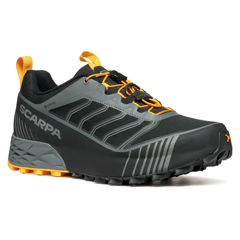 Scarpa Mens Ribelle Run 2 GTX Shoes - Dark Grey-Saffron
