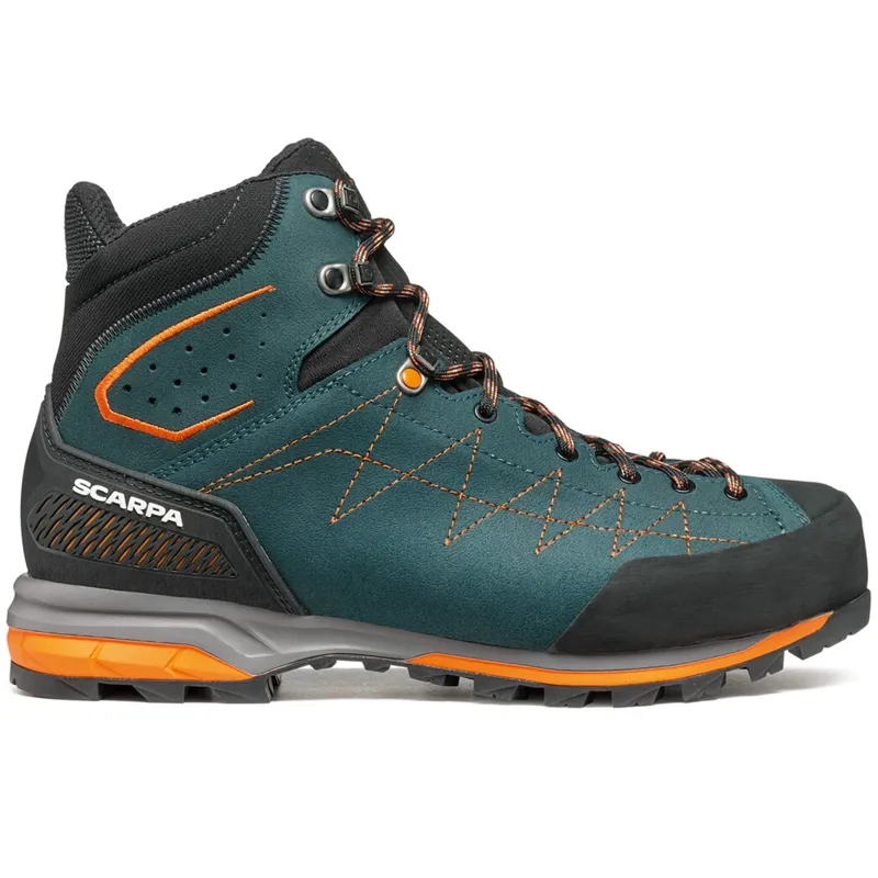 Scarpa Mens Zodiac TRK GTX Boots - Petrol-Rust Orange-1