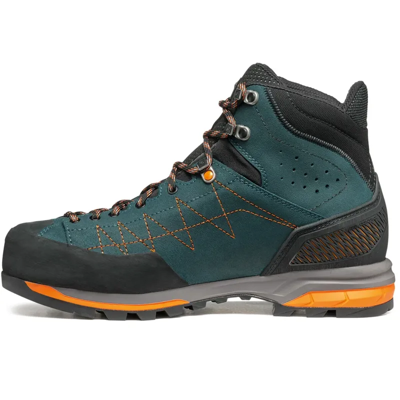 Scarpa Mens Zodiac TRK GTX Boots - Petrol-Rust Orange-2