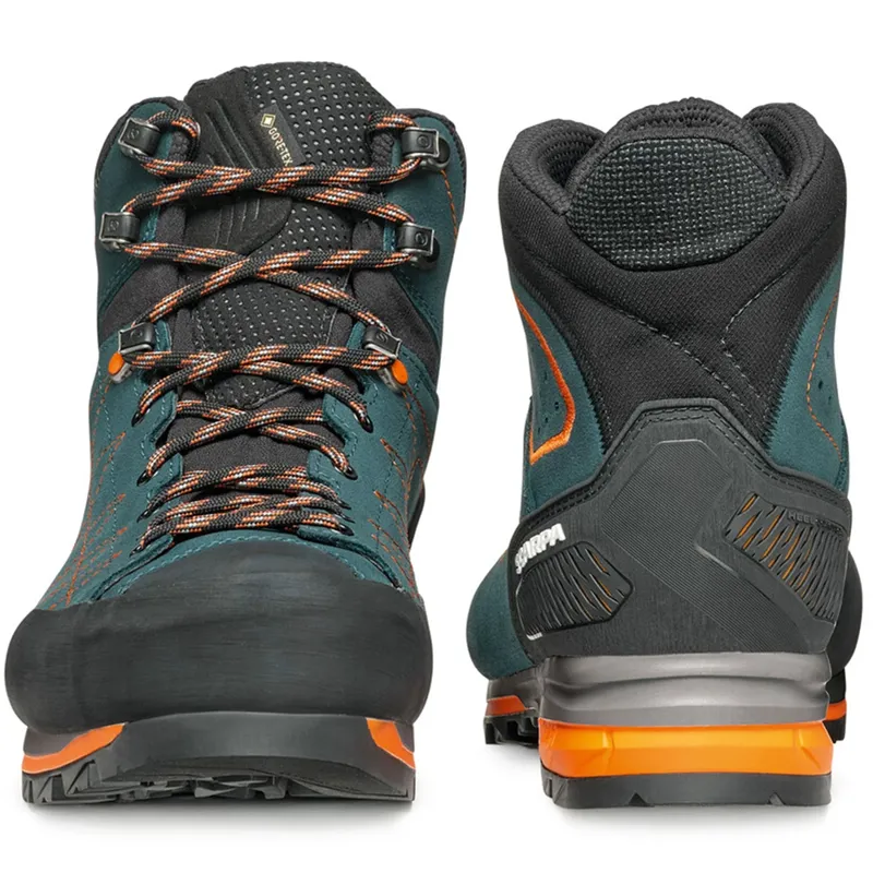 Scarpa Mens Zodiac TRK GTX Boots - Petrol-Rust Orange-4