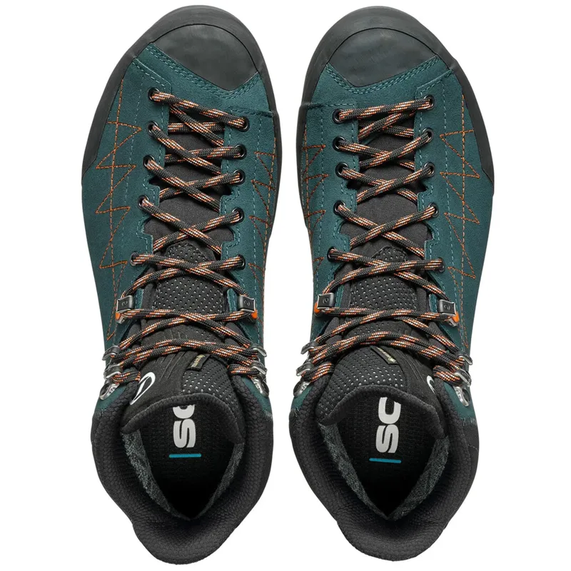 Scarpa Mens Zodiac TRK GTX Boots - Petrol-Rust Orange-5