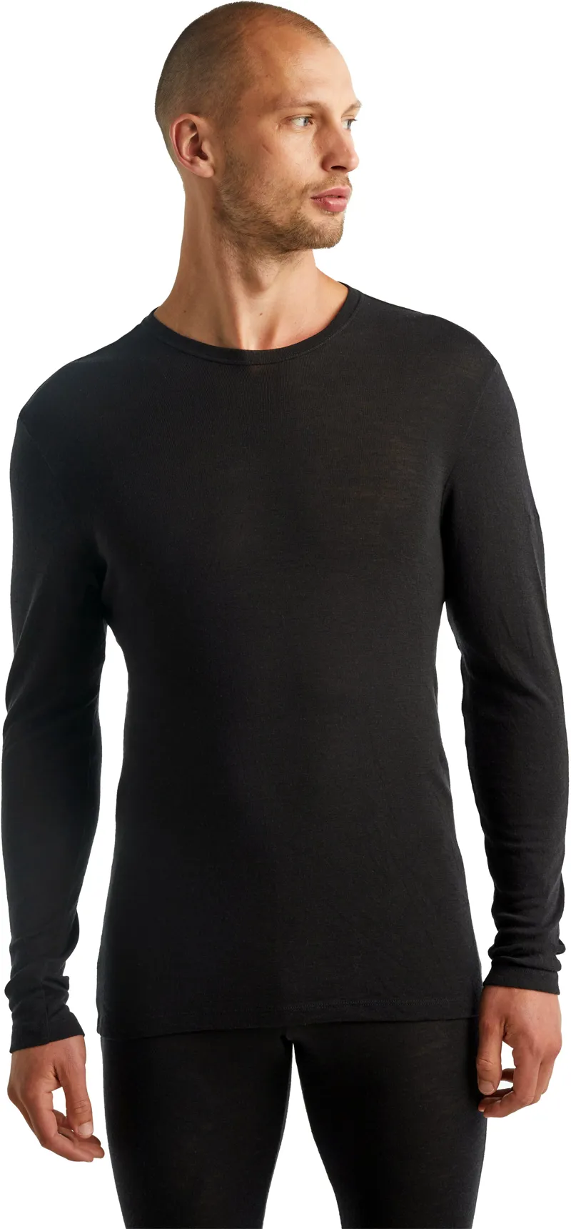 Icebreaker Mens 175 Everyday Long Sleeved Crewe Top - Black-2