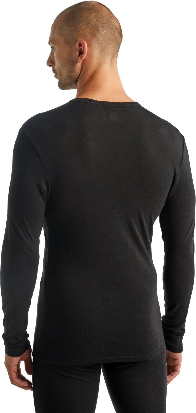 Icebreaker Mens 175 Everyday Long Sleeved Crewe Top - Black-3