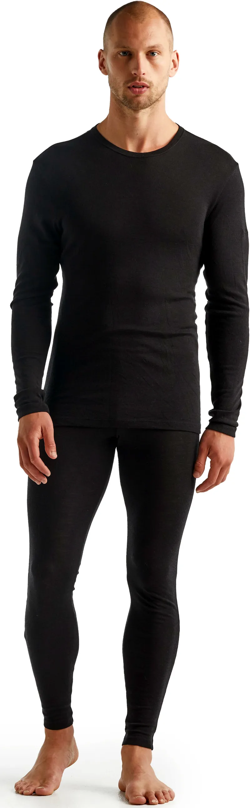 Icebreaker Mens 175 Everyday Long Sleeved Crewe Top - Black-4