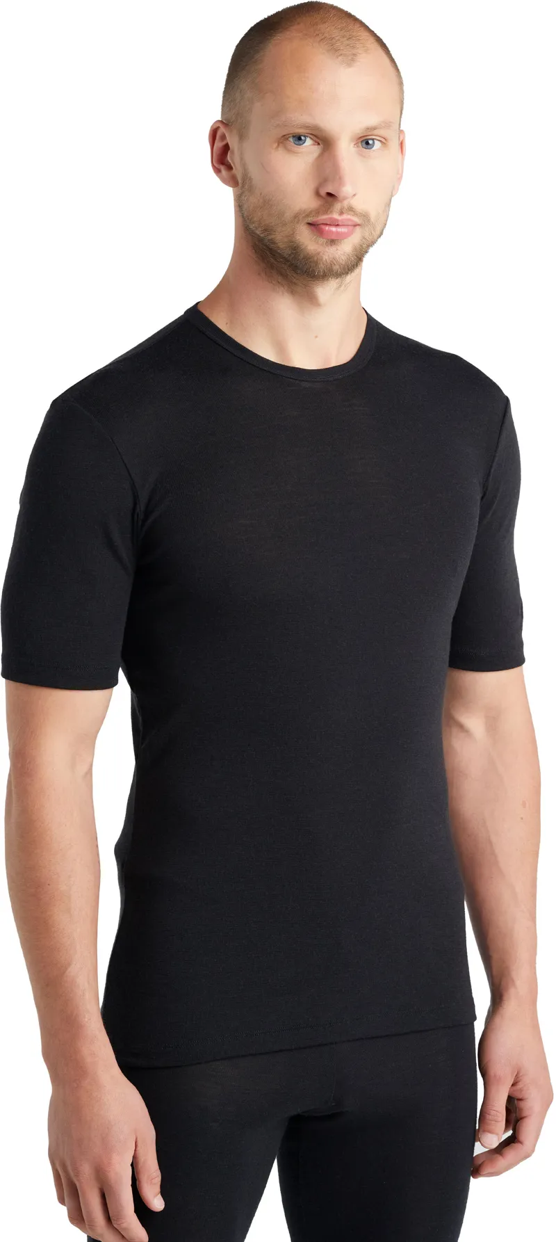 Icebreaker Mens 175 Everyday Short Sleeved Crewe Top - Black-1