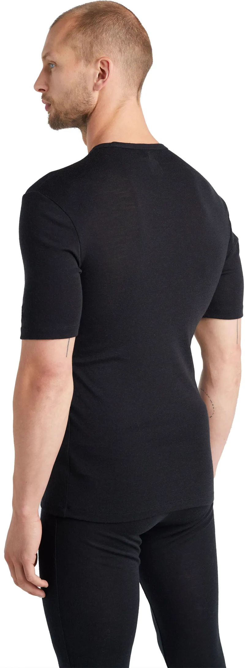 Icebreaker Mens 175 Everyday Short Sleeved Crewe Top - Black-2
