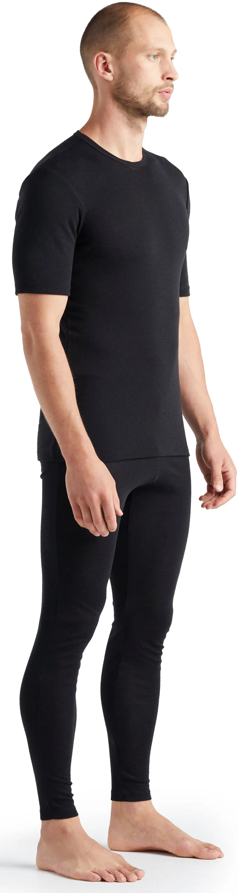 Icebreaker Mens 175 Everyday Short Sleeved Crewe Top - Black-4