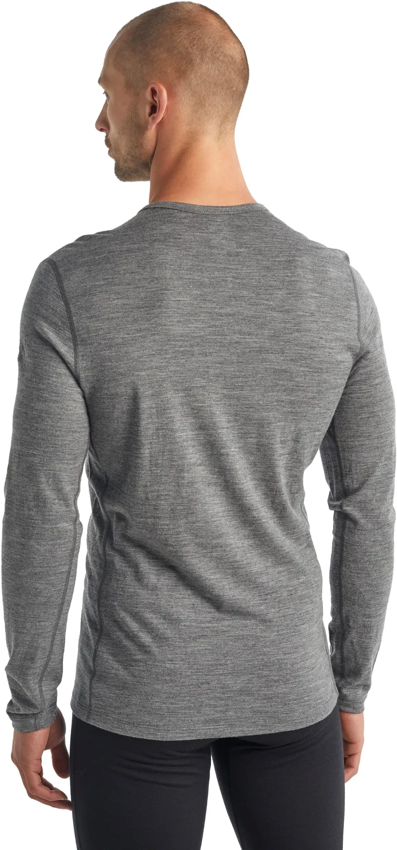Icebreaker Mens 200 Oasis Long Sleeved Crewe Top - Gritstone Heather-2