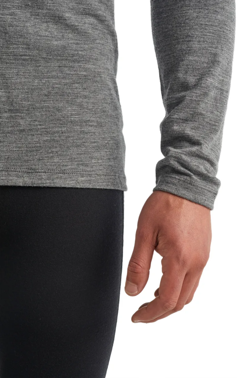 Icebreaker Mens 200 Oasis Long Sleeved Crewe Top - Gritstone Heather-5
