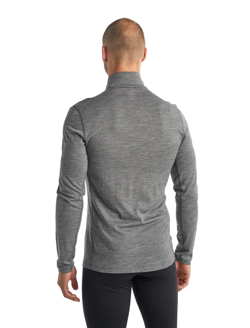 Icebreaker Mens 200 Oasis Long Sleeved Half Zip Top - Gritstone Heather-2