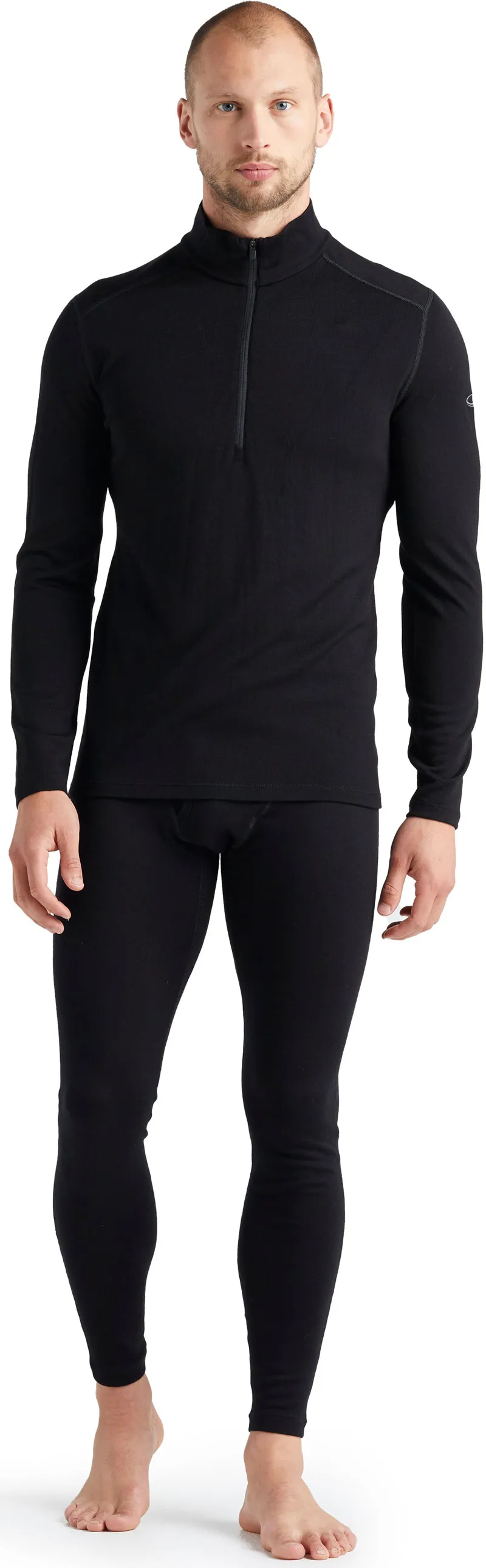 Icebreaker Mens 260 Tech Long Sleeved Half Zip Top - Black-4