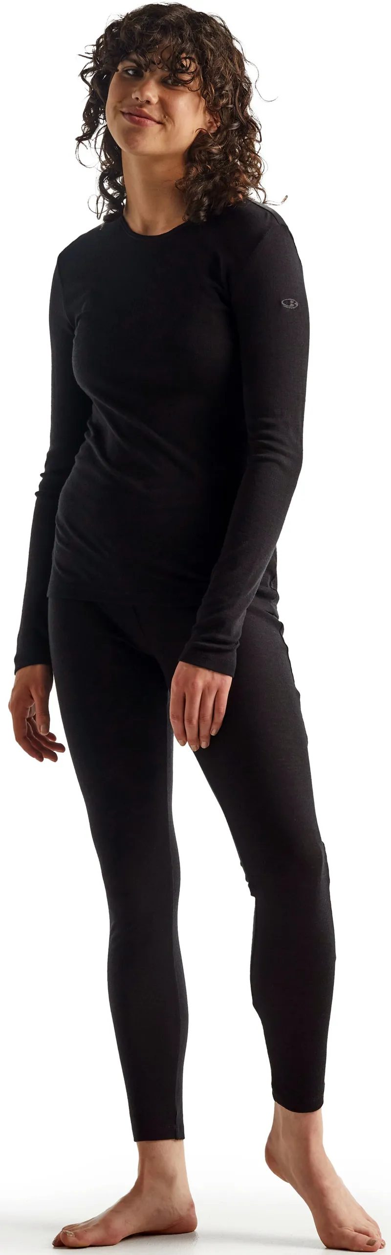 Icebreaker Womens 175 Everyday Long Sleeved Crewe Top - Black-4