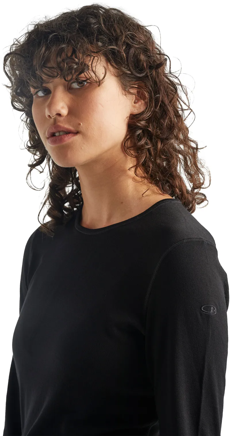 Icebreaker Womens 260 Tech Long Sleeved Crewe Top - Black-2