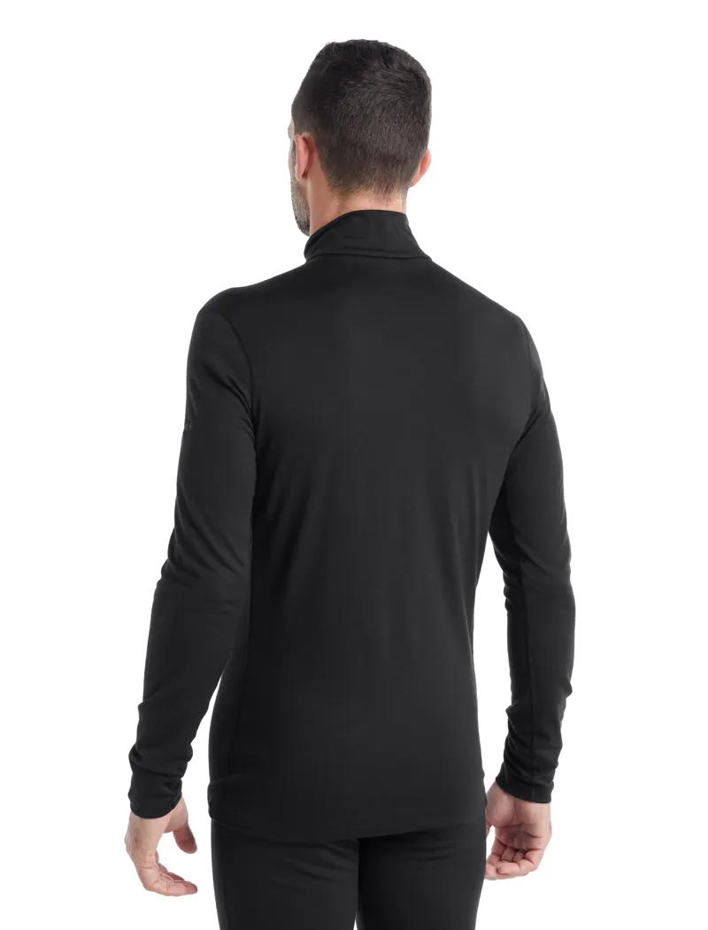 Icebreaker Mens 200 Oasis Long Sleeved Half Zip Top - Black-2