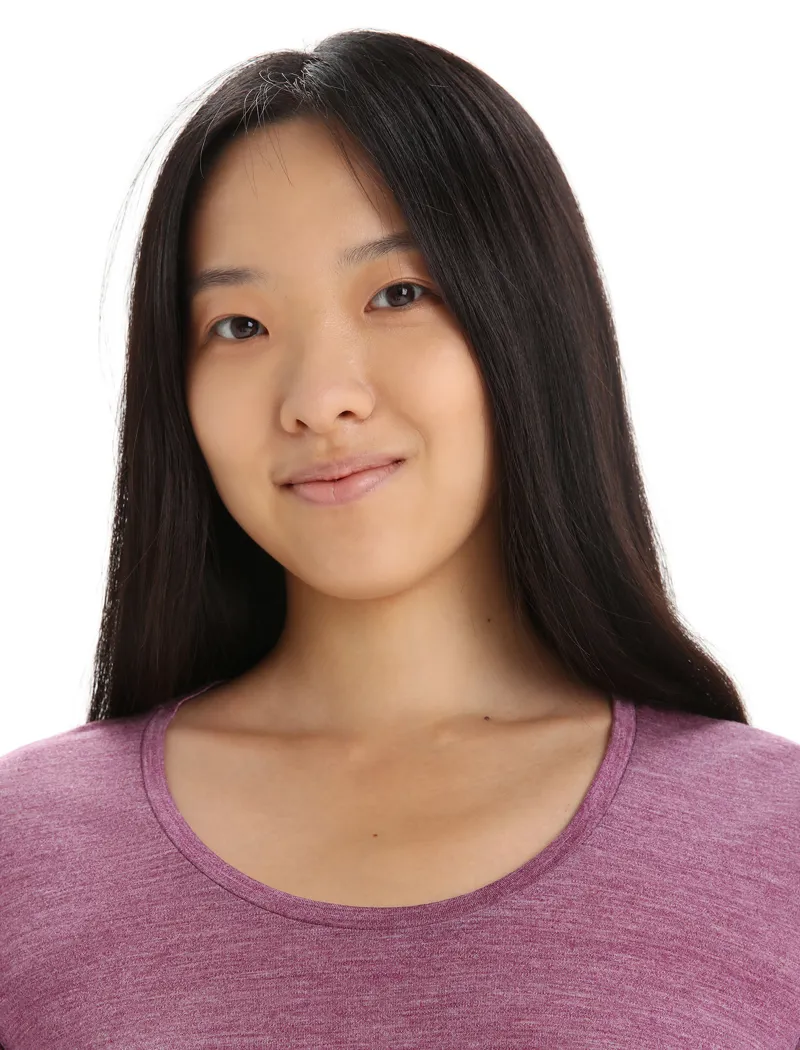 Icebreaker Womens Sphere II Short Sleeved Scoop Tee - Go Berry Heather-4