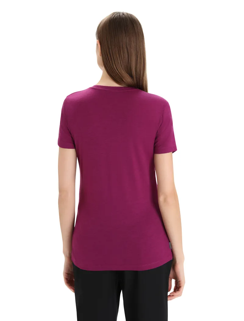 Icebreaker Womens Tech Lite II Short Sleeved Tee - Go Berry-3