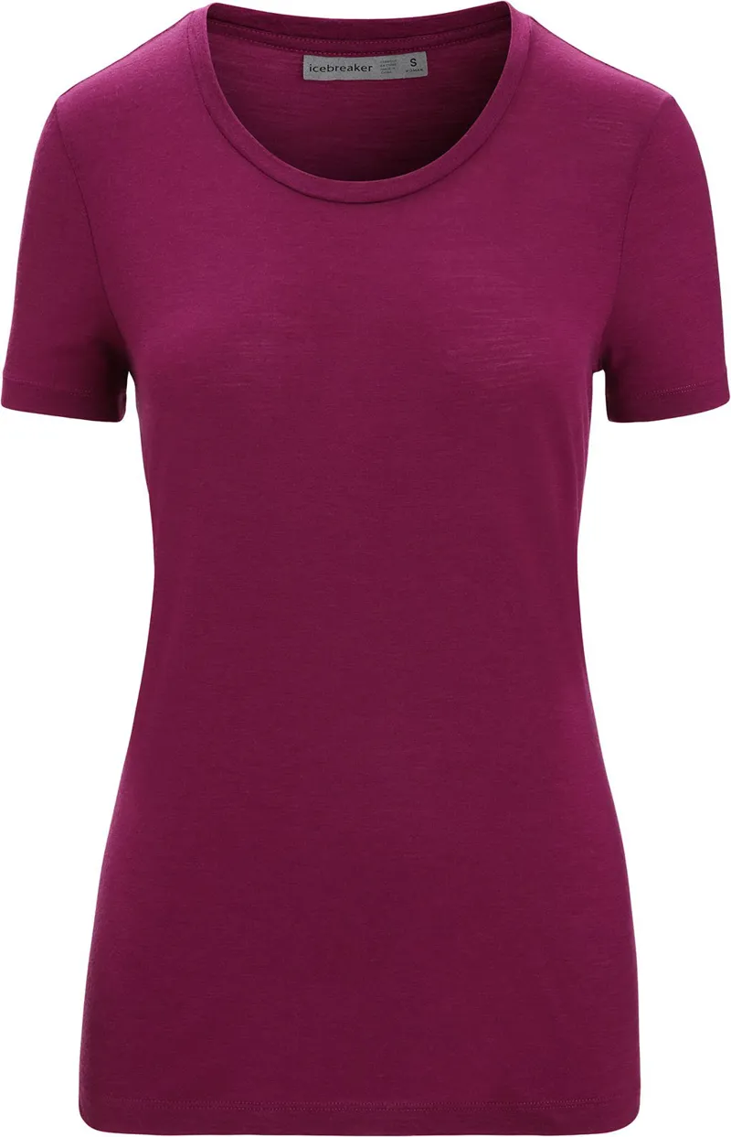 Icebreaker Womens Tech Lite II Short Sleeved Tee - Go Berry