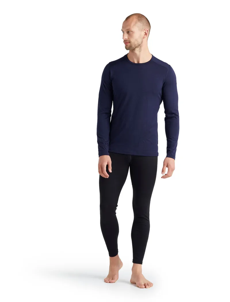 Icebreaker Mens 200 Oasis Long Sleeved Crew Tee - Midnight Navy-5