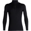 Icebreaker Mens 200 Oasis Long Sleeved Half Zip Tee - Black