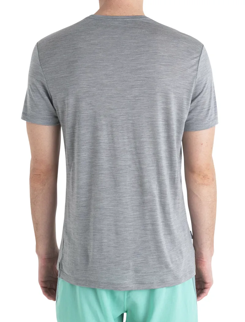 Icebreaker Mens Merino 125 Cool-Lite Sphere III Short Sleeved Tee - Metro Heather-5