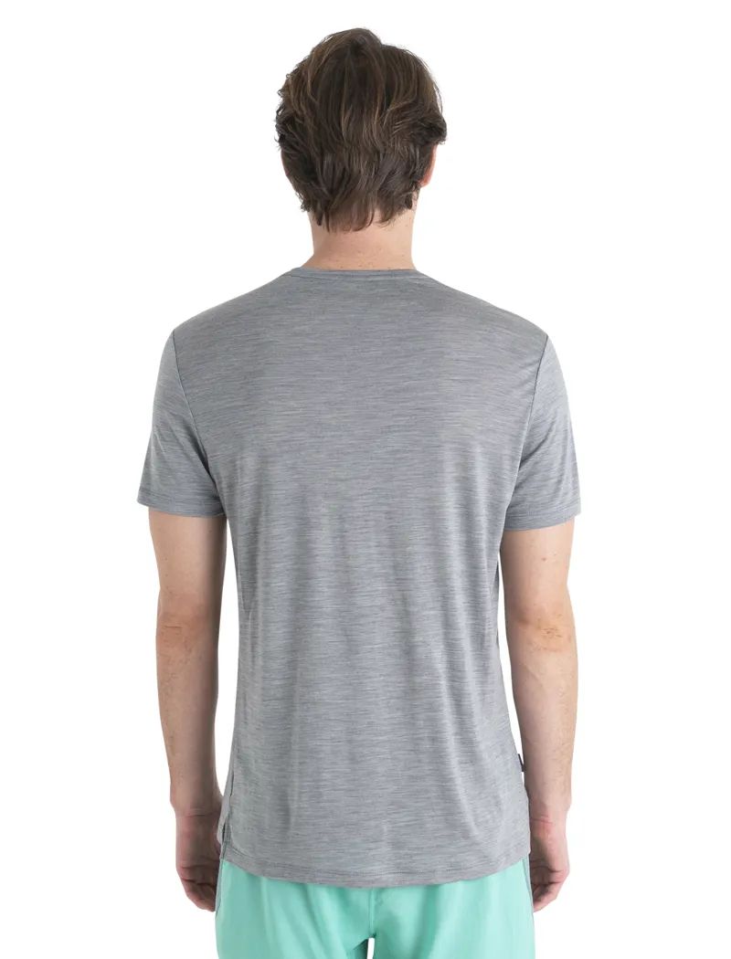 Icebreaker Mens Merino 125 Cool-Lite Sphere III Short Sleeved Tee - Metro Heather-3