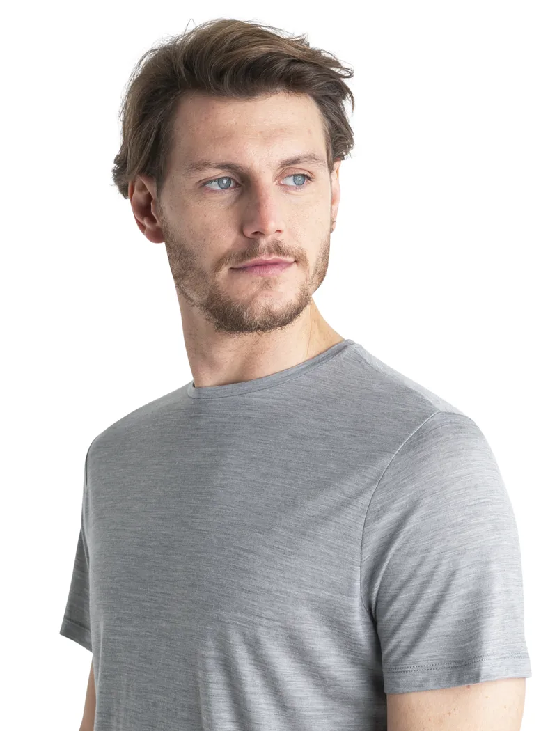 Icebreaker Mens Merino 125 Cool-Lite Sphere III Short Sleeved Tee - Metro Heather-6