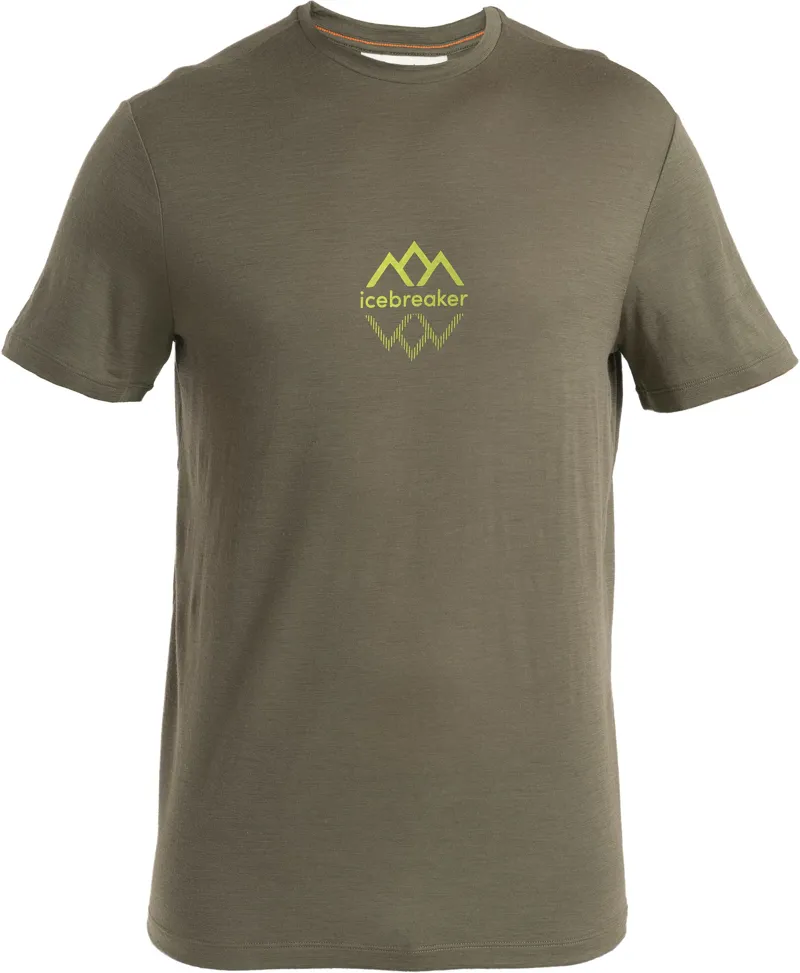 Icebreaker Mens Merino 150 Tech Lite III SS Tee - Logo Reflective - Loden
