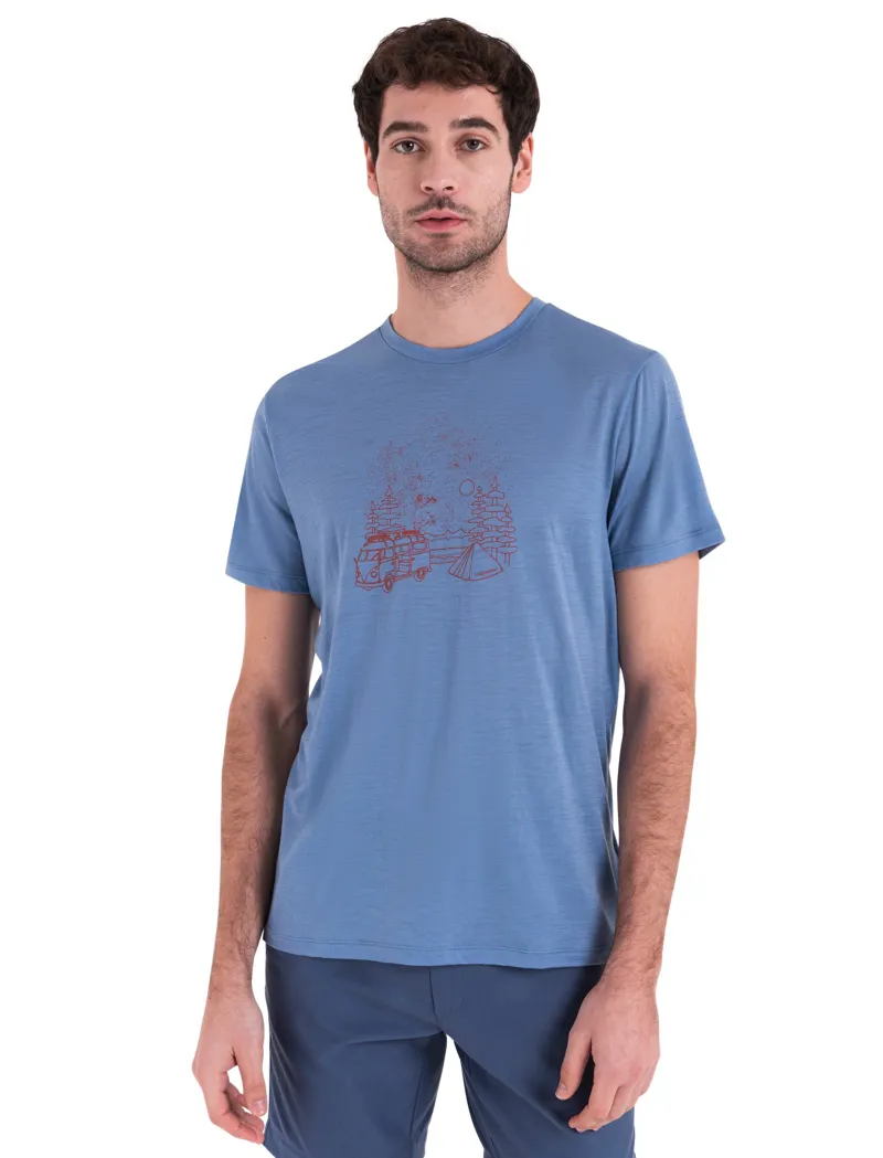 Icebreaker Mens Merino 150 Tech Lite III SS Tee - Van Camp - Kyanite-2