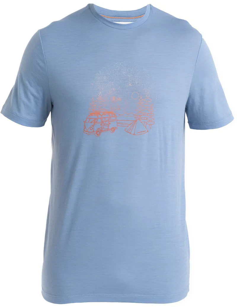 Icebreaker Mens Merino 150 Tech Lite III SS Tee - Van Camp - Kyanite