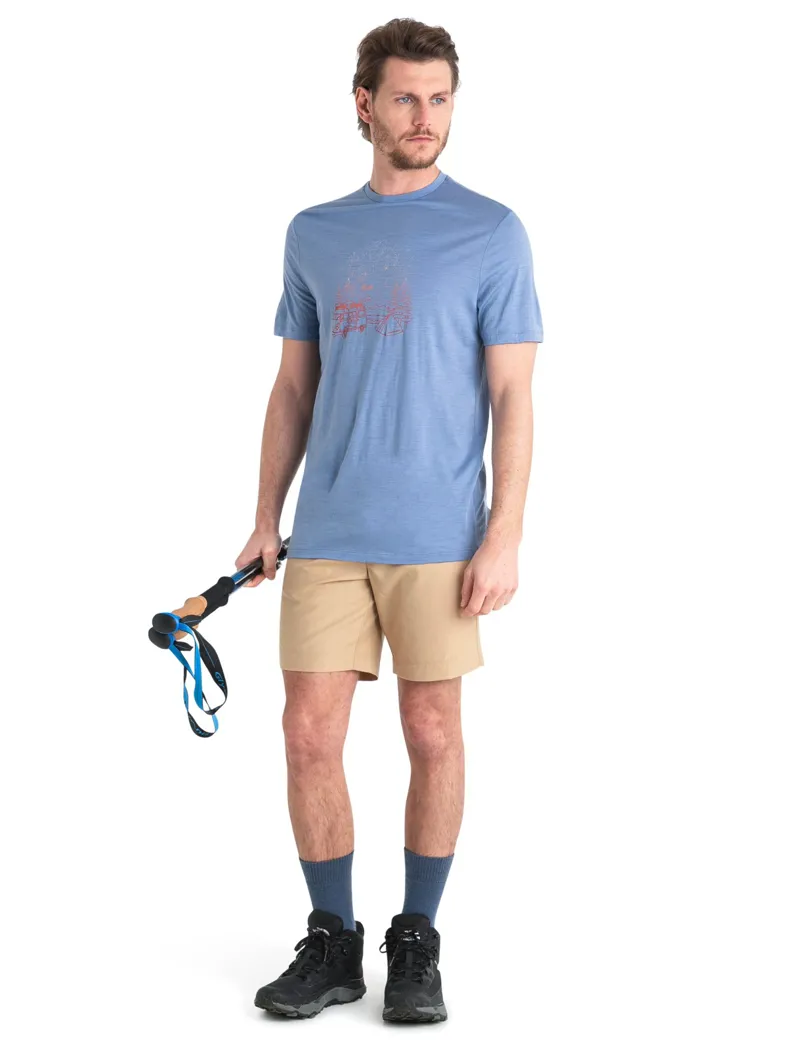 Icebreaker Mens Merino 150 Tech Lite III SS Tee - Van Camp - Kyanite-6